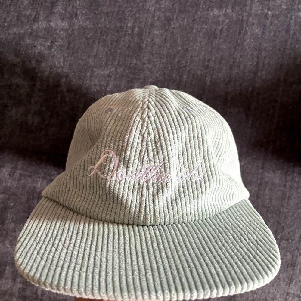 Deathwish Script Corduroy Light Blue Snapback Hat adjustable Skater one size hat